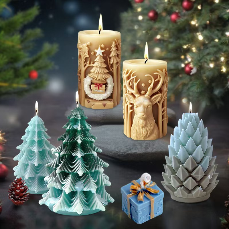 Christmas Resin Jar Molds, santa Jars Silicone Molds , Epoxy Resin Casting Molds for DIY Jewelry Box,Candle Holder,Candy Container,christmas Decor,Epoxy Resin Casting Process